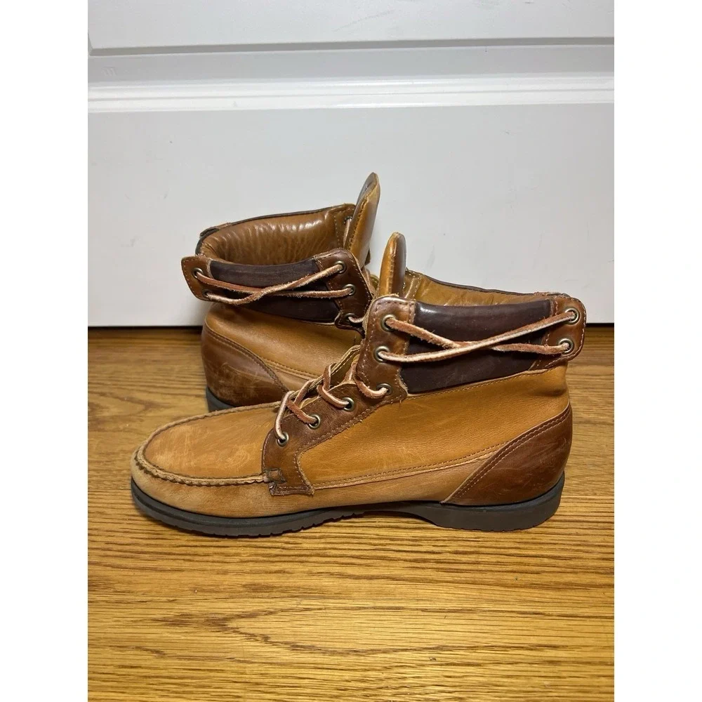 Sebago X Vane Scout Leather Boots Rust Cedar Mens Size 11 M Vibram Soles‎